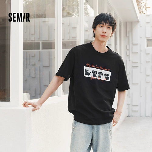 Semir, футболка с коротким рукавом, трикотажный свитер с круглым воротником, ручная роспись