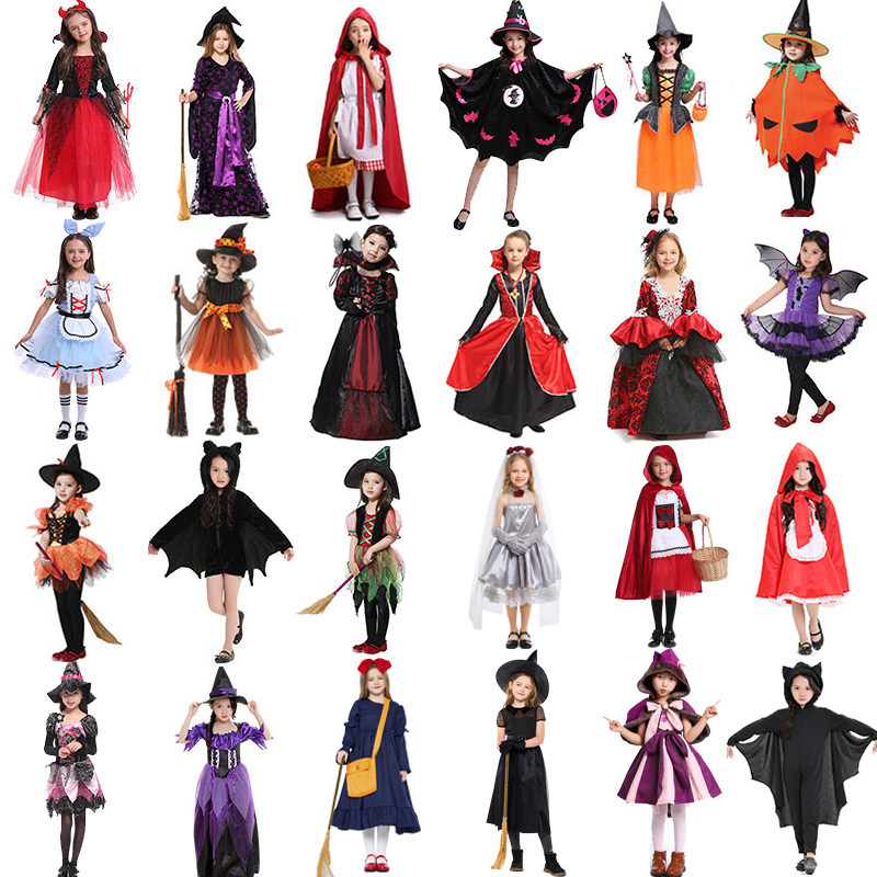 Halloween children's clothing Girls female cos clothing Witch clothes cosplay costumes Little Red Riding Hood cosplay