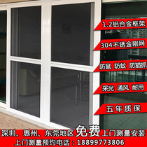 Shenzhen Custom 304 Diamond Network Anti-mosquito and dust-proof window screen-door aluminum alloy push-pull door and window push-and-pull