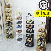 Shoe cabinet space household provincial door ultra-narrow shoe rack entrance door modern simple narrow shelf shoe shelf tide