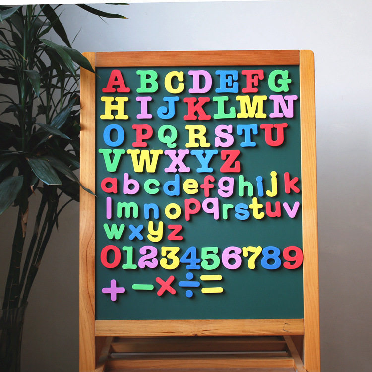 Large Number Thickened Magnetic Upper Case Lower Case English Letter Digital Fridge Post Whiteboard Magnetic Patch Nursery School Early Aids