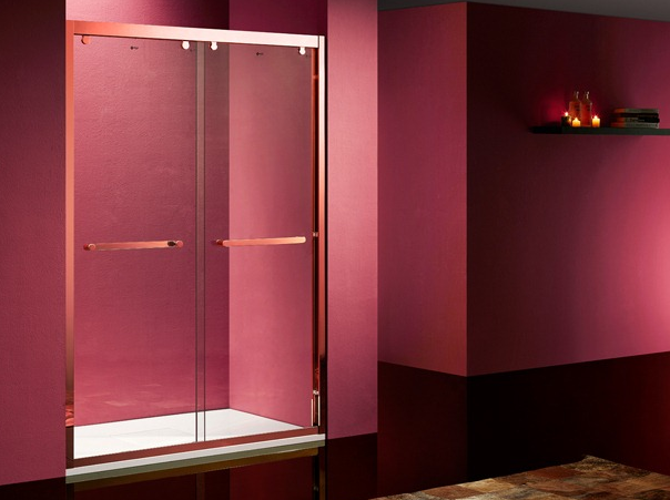 Rose Island bathroom integrated shower room PPL3 custom glass partition screen dry and wet separation