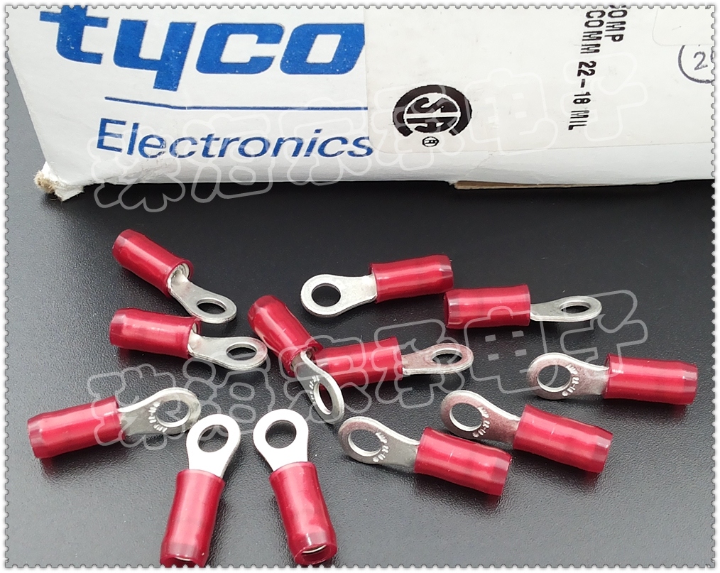 Import American tyco 16-22AGW Cold pressed round nose wiring terminal Taco 51863