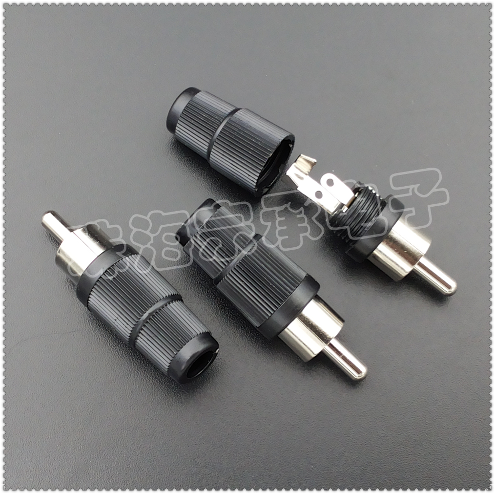 Imported Taiwan black CUI Inc RCA lotus plug audio and video cable RCP-011