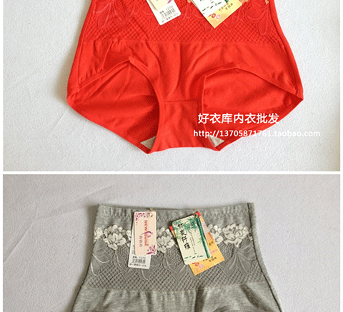 Tư thế mới 1270 Quần lót ren tam giác nữ Laika cotton nữ eo cao hông quần lót phụ nữ