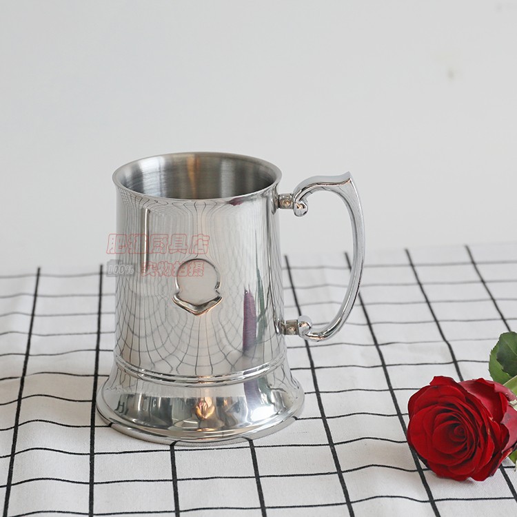 Foreign Trade Small Quantity Blemish Boutique 304 Stainless Steel Eurostyle Beer Cups Double thickened water glass Milk Tea Accompanying Cup