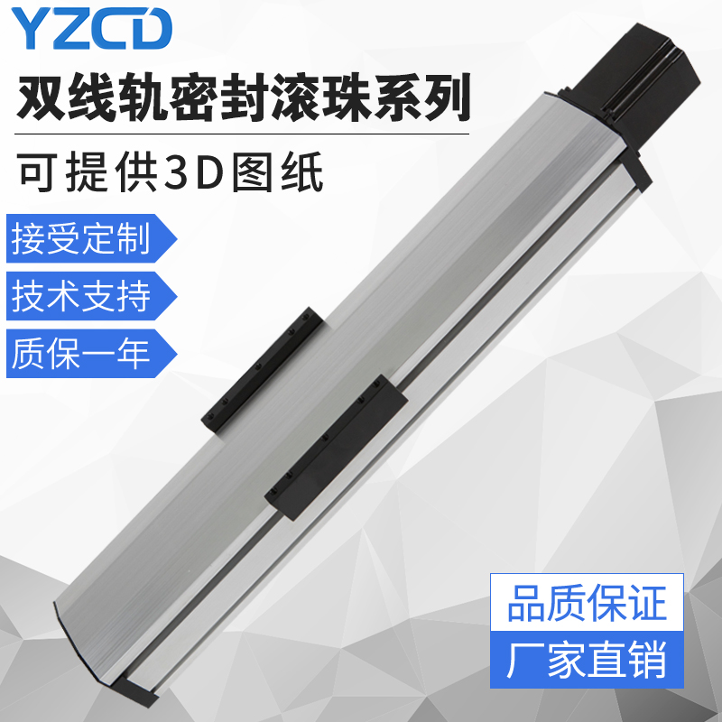 Double line rail seal dustproof ball screw slide Precision linear electric screw slide drive cross module