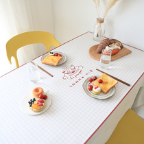 Nordic ins leather table cushion table cloth anti-oil-proof and tasteless anti-burn pvc tea table cushion rectangular table cloth