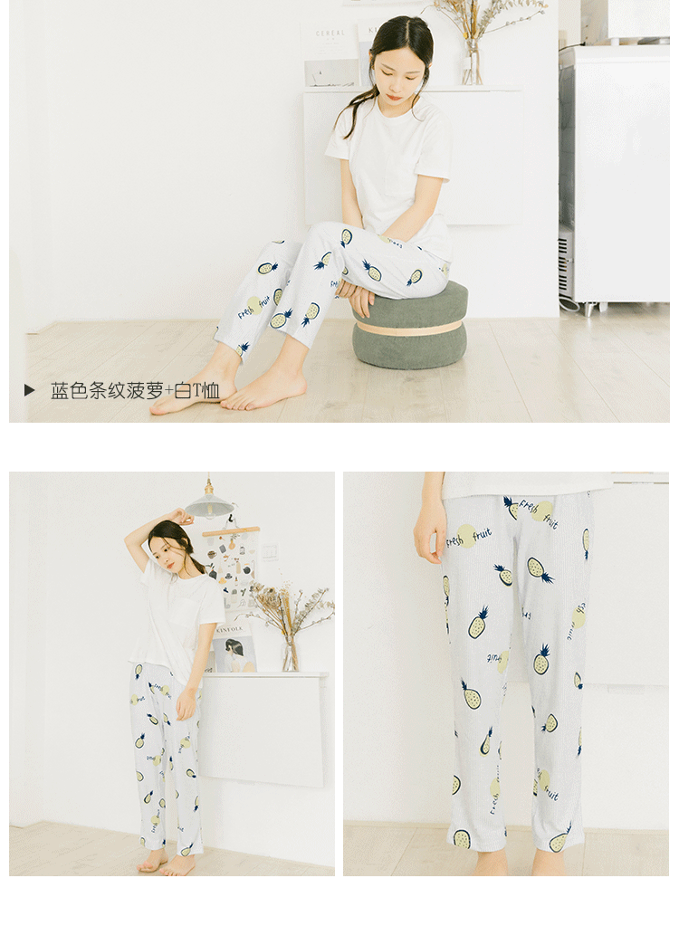 Bộ đồ ngủ ngắn tay cotton kiểu Nhật Bản phù hợp với phụ nữ mùa hè Phiên bản Hàn Quốc của những sinh viên dễ thương và tươi mới có thể mặc dịch vụ tại nhà bộ đồ ngủ nữ