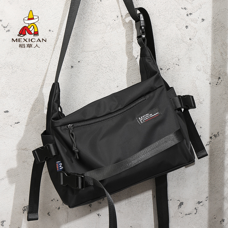 Scarecrow Men's Bag Tide Brand Fashion Oxford Cloth Waterproof Casual Shoulder Messenger Bag Large Capacity Canvas Student School Bag