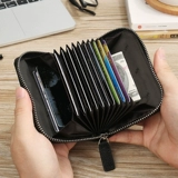 Мужской изысканный антимагнитный вместительный и большой картхолдер для визитных карточек, из натуральной кожи, для кредитной карты