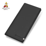 Мужской длинный ультратонкий кожаный бумажник, вместительный и большой картхолдер, кошелек, из натуральной кожи