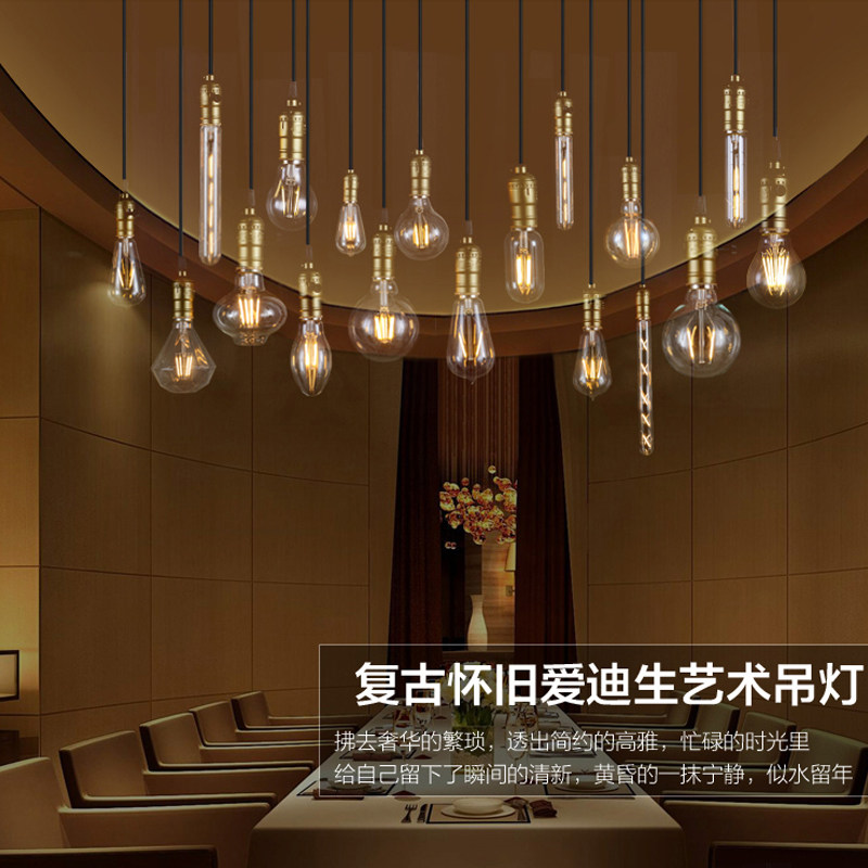 LED爱迪生复古钨丝灯泡：点亮你的咖啡厅酒吧服装店创意风格装饰E27
