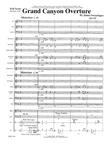 Grand Canyon Overture Wind Ensemble: Brass and Woodwind Percussion Score Part Audio