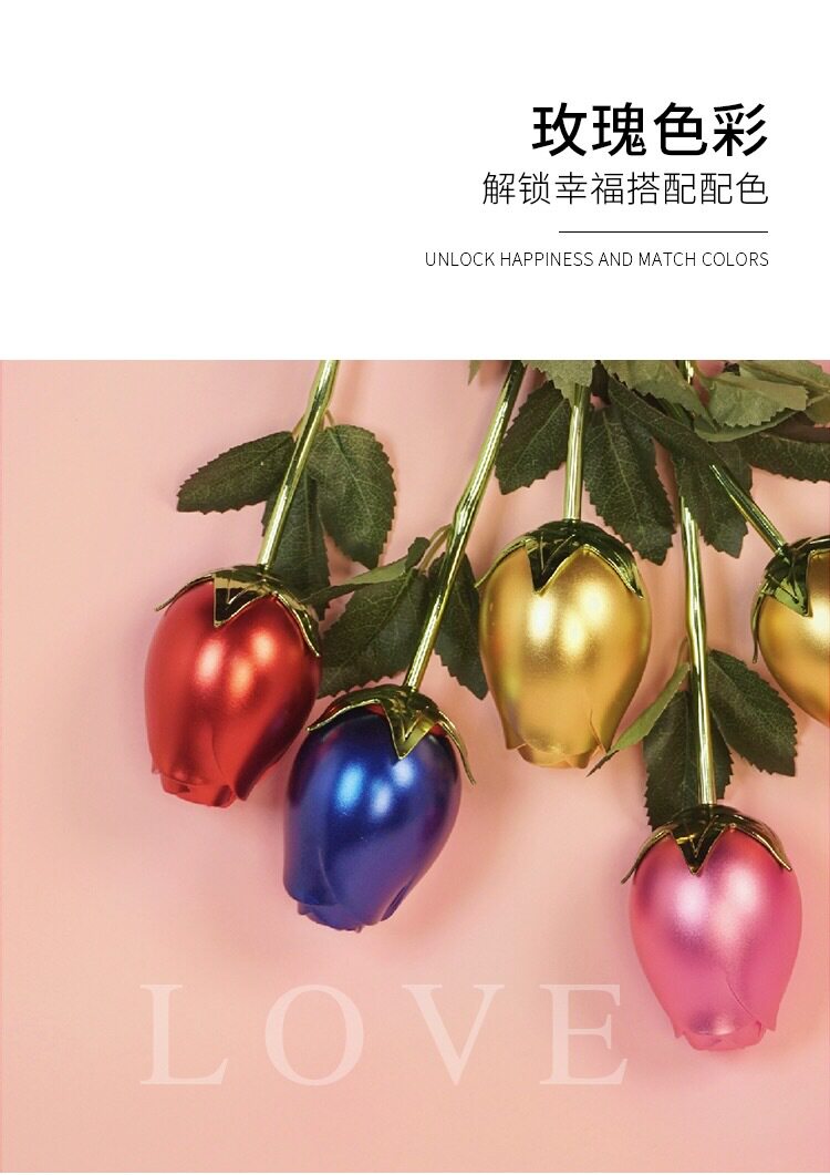 Ювелирная упаковка 金属仿真玫瑰戒指首饰盒子包装盒空盒高档精致高颜值手饰品礼物盒