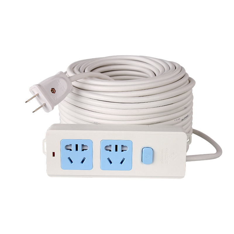 Bull extended ultra-long plug socket electric vehicle charging source extension cable wiring board 10 15 20 meters row plug