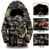 Зимняя рабочая утепленная куртка, пуховик с капюшоном, увеличенная толщина, для среднего возраста