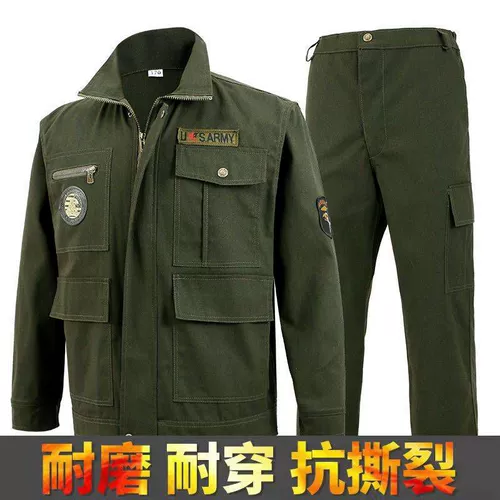 Осенний износостойкий хлопковый комплект для работы, увеличенная толщина, защита от ожогов