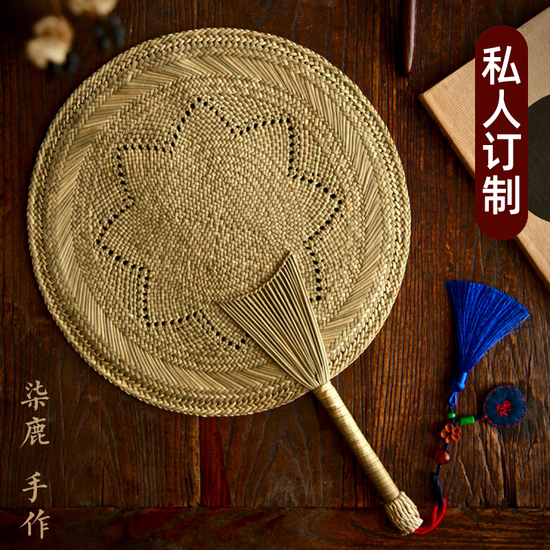 Qi Lu hand-made hand-woven Group fan ancient wind, fan Chinese style, classical group fan, female ancient style