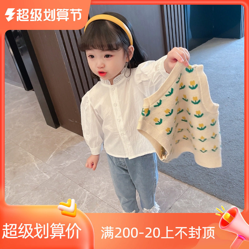 NEXT VSTO Girls Package 2021 Autumn Shirt Girls Baby Shirt Three Pieces