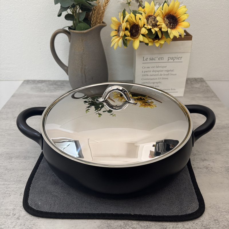 Italian Als Frying Pan Hot Pot Wok Multi-Functional about 27cm 18/10 Steel High Temperature Paint Original Packaging with Slight Flaws Italian Als Frying Pan Hot Pot Wok Multi-Functional about 27cm 18/10 Steel High Temperature Paint Original Packaging with Slight Flaws