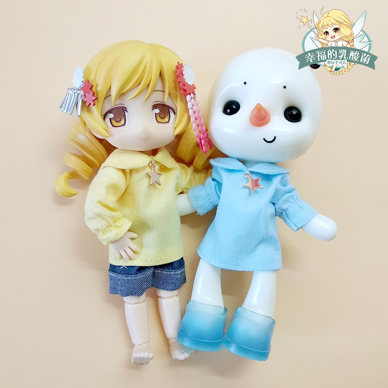 OB11 baby clothes Star collar top Doll collar long sleeve top BJD12 baby clothes small snow people round can be worn