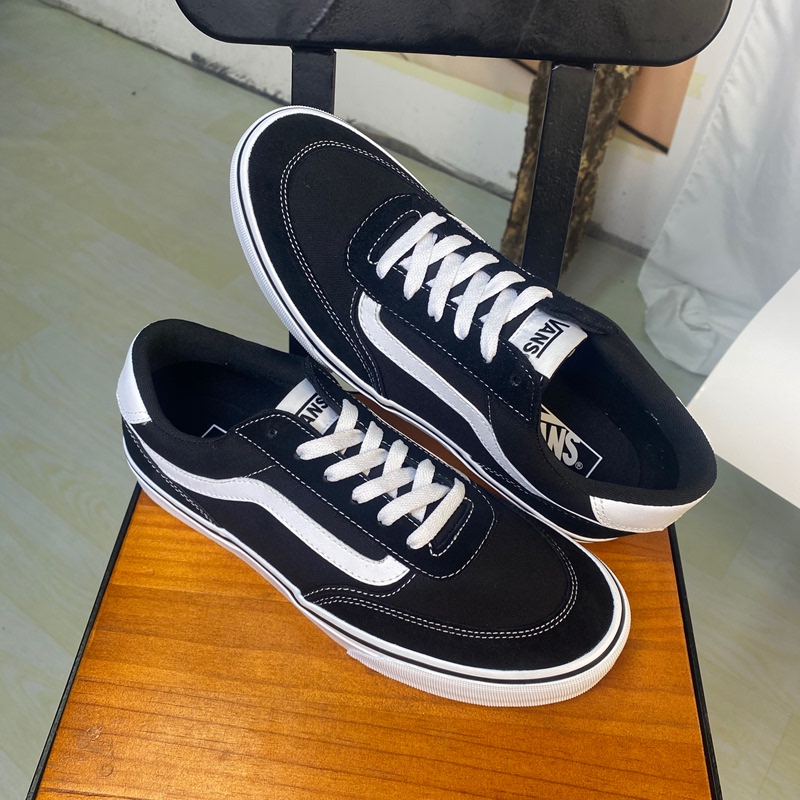 Vans Brooklyn Ls Low-Top Black Simple Retro Men's Casual Sneakers Vn000D7Qba2