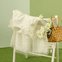 Small Tiger Patti Girl Stars Moon Bright Pieces Princess Dress Vest Skirt Summer New Advanced Senses Girl Foreign Air Mesh Dress