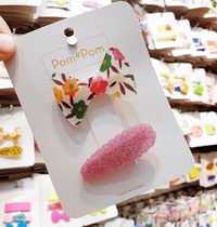 (Spot) Korea Pom hair ornaments floral check bow bow clip wavy water drop hairclip hair card