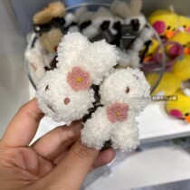 (Spot) South Korea bebe prince hair accessories autumn winter plush flowers little rabbit elastic Hairband hair rope