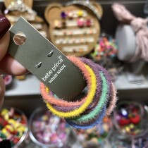(Spot) Korea bebe prince children hair accessories wool candy color simple little hair rope baby Hairband