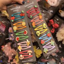 (Spot) South Korea bebe prince hair accessories fruit vegetables bb hairclip bangs broken hairclip hairpin hairpin hairpin