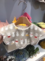 (Spot) South Korea bebe prince plus velvet flower Cotton Cloud saliva towel bib scarf