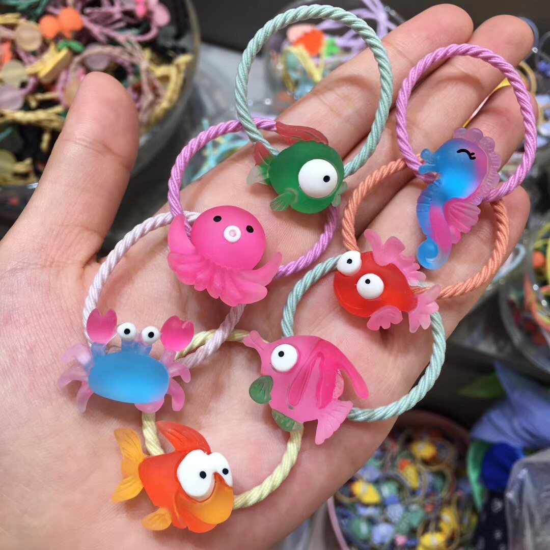 (Special spot) Korea bebe prince cute fish ocean hair ring crab seahorse hair ring hair ring