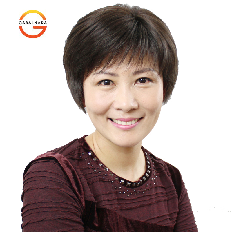 Summer light and thin double delivery needle full handloom for real hair short hair wig women sending moms lady middle aged headgear to do