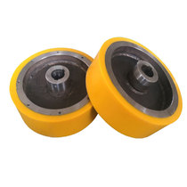 Sky Wheel Line Wheel keyway rubber wheel tank wheel AGV pipelined polyurethane coated rubber wheel