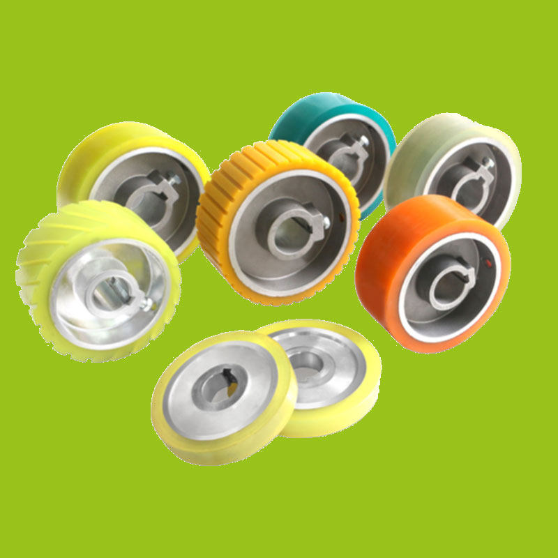 Wood Work Machinery Accessories Four Sides Planed 6 holes positioning keyway Core aluminum core Custom coated rubber wheels