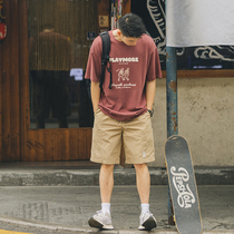 Lü Xiaohu original three-dimensional foaming printed short sleeve T-shirt male summer tide card retro mulching wool oldschool blouse