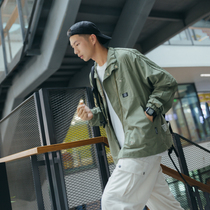 Japanese vintage stand collar tooling jacket men 2021 Autumn Tide brand windproof suit trend handsome casual jacket