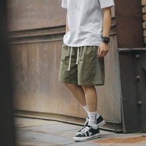 Lu Xiaohus new Japanese retro casual shorts mens summer loose Foundation simple stitching tooling five-point pants tide