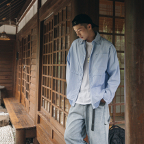 2021 Spring and Autumn Tide Brand Splice Vertical Striped Long Sleeve Shirt Men and Women Street Trend Fake Two Shirt Couple Blouse