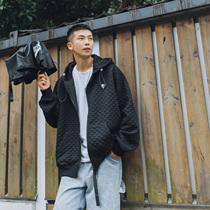 Hong Kong style casual love waffle hooded sweater men and women with the same trend Joker fashion jacket couple cardigan tide