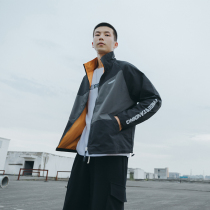 Lu Xiaohu Sports Windproof Coach Jackets Mens Tide Brand Contrast Collar Function Coats Boys Lapel Top Tide