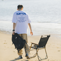 Lü Xiaohu original cat paw printed short sleeve T-shirt male 2022 Summer tide card pure cotton loose casual Compassionate Blouse