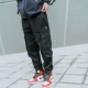 Lv Xiaohu Nhật Bản retro đa túi dụng cụ quần thường thanh niên quốc gia thủy triều rắn màu lỏng Velcro quần quần