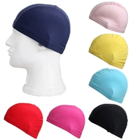 Mũ bơi nam và nữ trưởng thành mùa xuân nóng nylon chất lượng cao vải cao co giãn thời trang vải bơi chuyên nghiệp phù hợp với mũ bơi - Mũ bơi mũ bơi cho người tóc dài