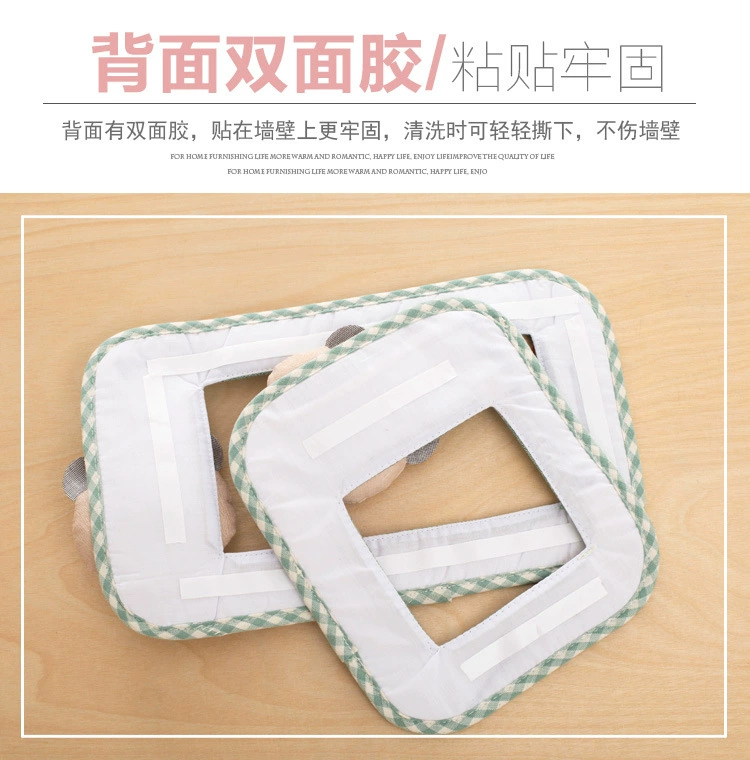 băng Cartoon switch vải Bushing cấp chỗ ở rõ ràng quan điểm Meng điện thoại túi sạc dán tường ổ cắm bìa bảo vệ bụi nhà - Bảo vệ bụi áo khoác điều hòa