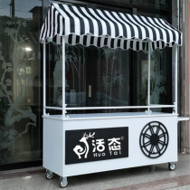 Net red stall car cultural and creative promotion trolley ice powder car mobile booth mall promotion car outdoor flower