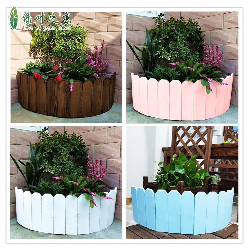 Christmas Tree Indoor Balcony Embalming Wood Fence Outdoor Carbonated Wood Guard Rail Decoration Fencing Garden Courtyard Small Fence-Taobao