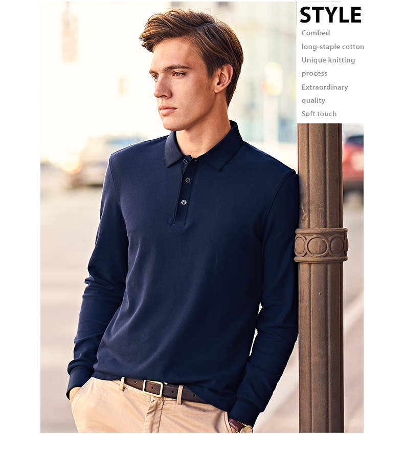 Mr. Quần áo dài tay T mùa thu Mới Nam Áo choàng cotton dài tay áo thun áo thun nam BT3663 t shirt polo